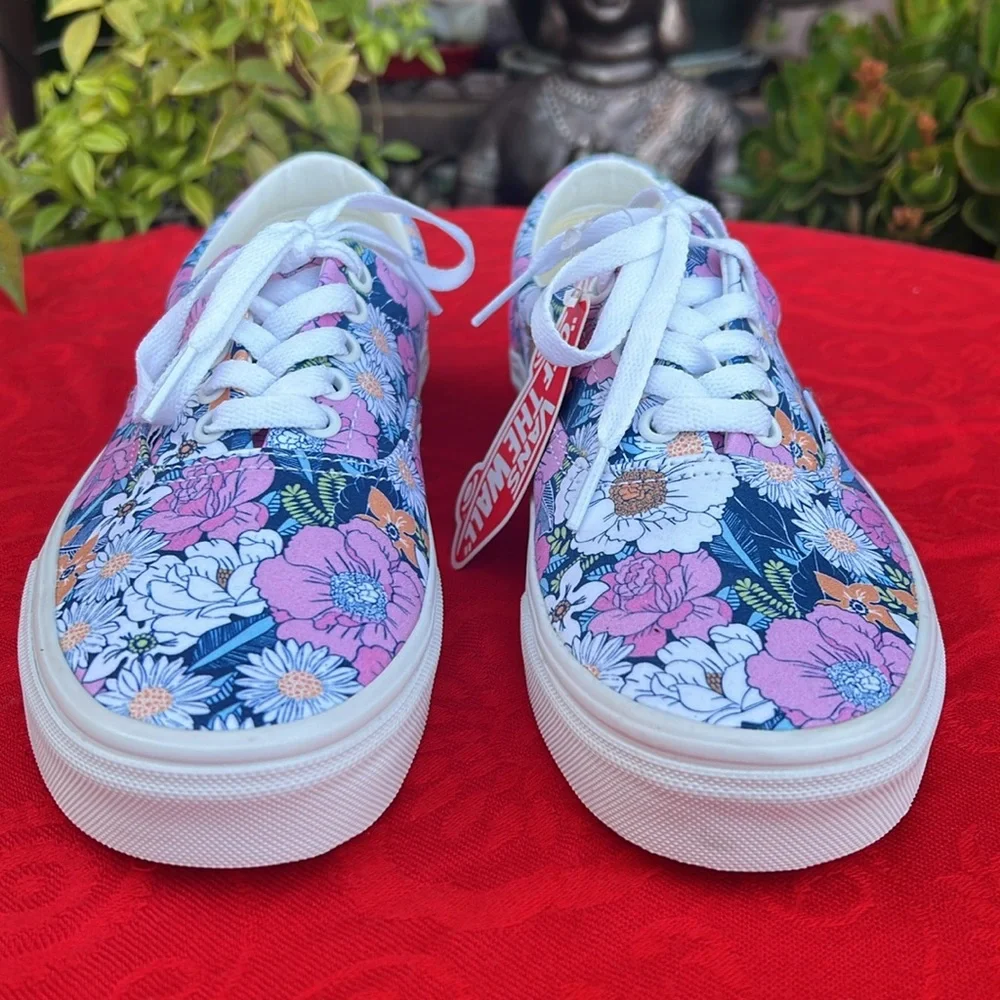 🌸 New Super Cute Colorful Multi Floral Vans Era Sneakers 🌸